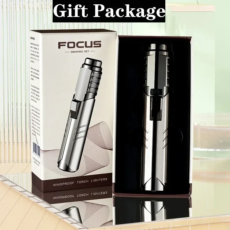 مسدس رش عالي الحرارة 1800 درجة، ولاعة غاز بيوتان معدنية مقاومة للرياح، شعلة زرقاء قوية، أداة لحام - 4