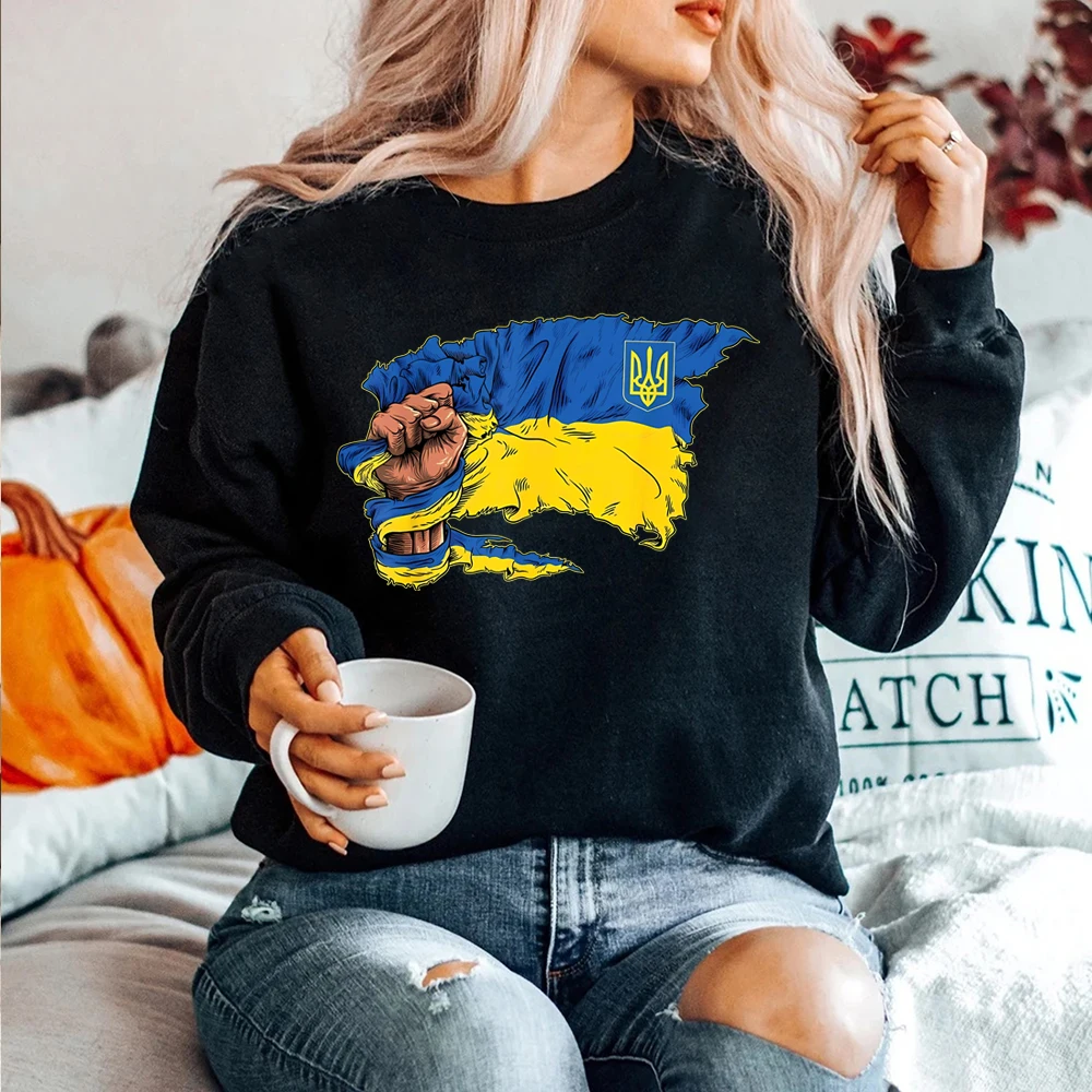 

I'm Ukrainian Sweatshirt Ukraine Trident Hoodie Zelensky Ukrainian Patriotic Pullover Ucrania Flag Vintage Crewneck Sweatshirts