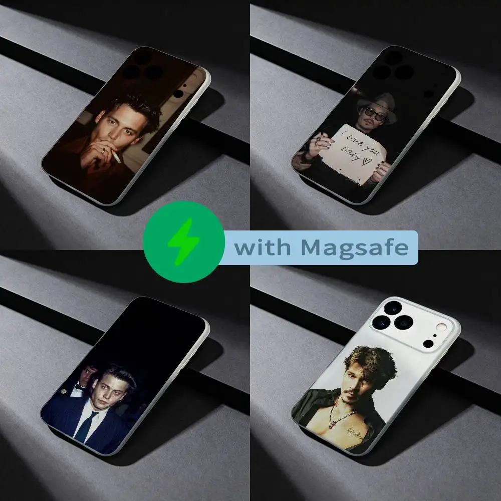 

Cool Johnny Depp Phone Case For iPhone 17,16,15,14,13,12,X,XS,Pro,Max,Plus,E,Air,Mini with Magsafe Magnetic Liquid TPU