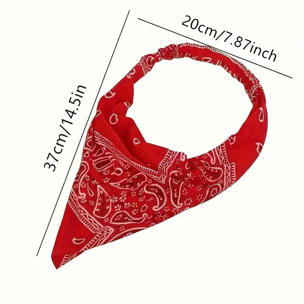 A retro scarf net red new headband fabric women's triangle headband Breathable headband elastic triangle scarf headband image 6