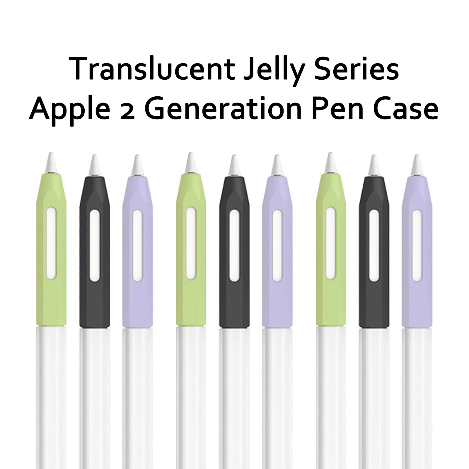 Penutup Casing Antiselip Kulit Lengan Silikon untuk IOS Pencil Penutup Pensil Gel Silika Stylus Sensitivitas Kemiringan Terupgrade untuk Yang Ke-2
