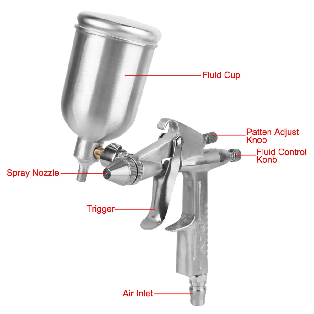 For Painting Car Aerograph Spraying Gun Airbrush 0.5mm Nozzle Air Paint Spray Guns Air Paint HVLP Spray Gun