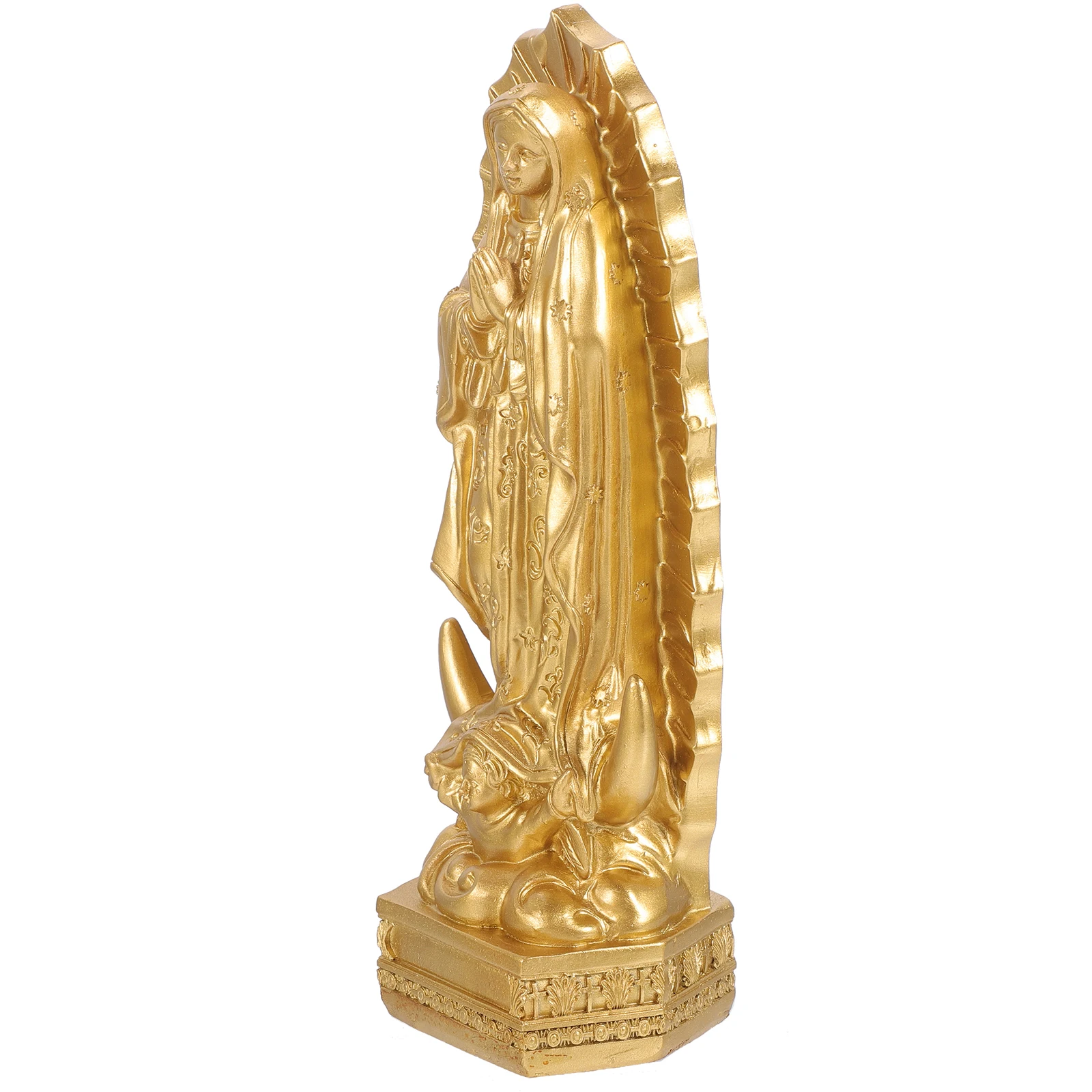 

Resin Virgin Statue Resin Virgin Figurine Religious nament Decor Desktop Figure Mantel Bookshelf Office