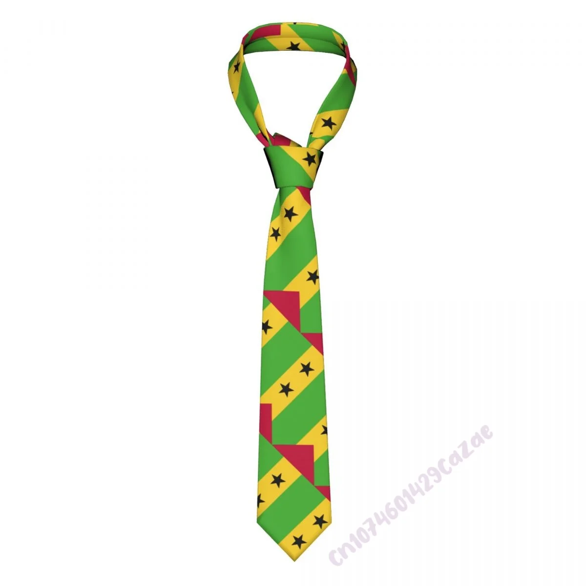 

Sao Tome And Principe Flag Neck Ties For Men Women Casual Plaid Tie Suits Slim Wedding Party Necktie Gravatas For Gift Proud