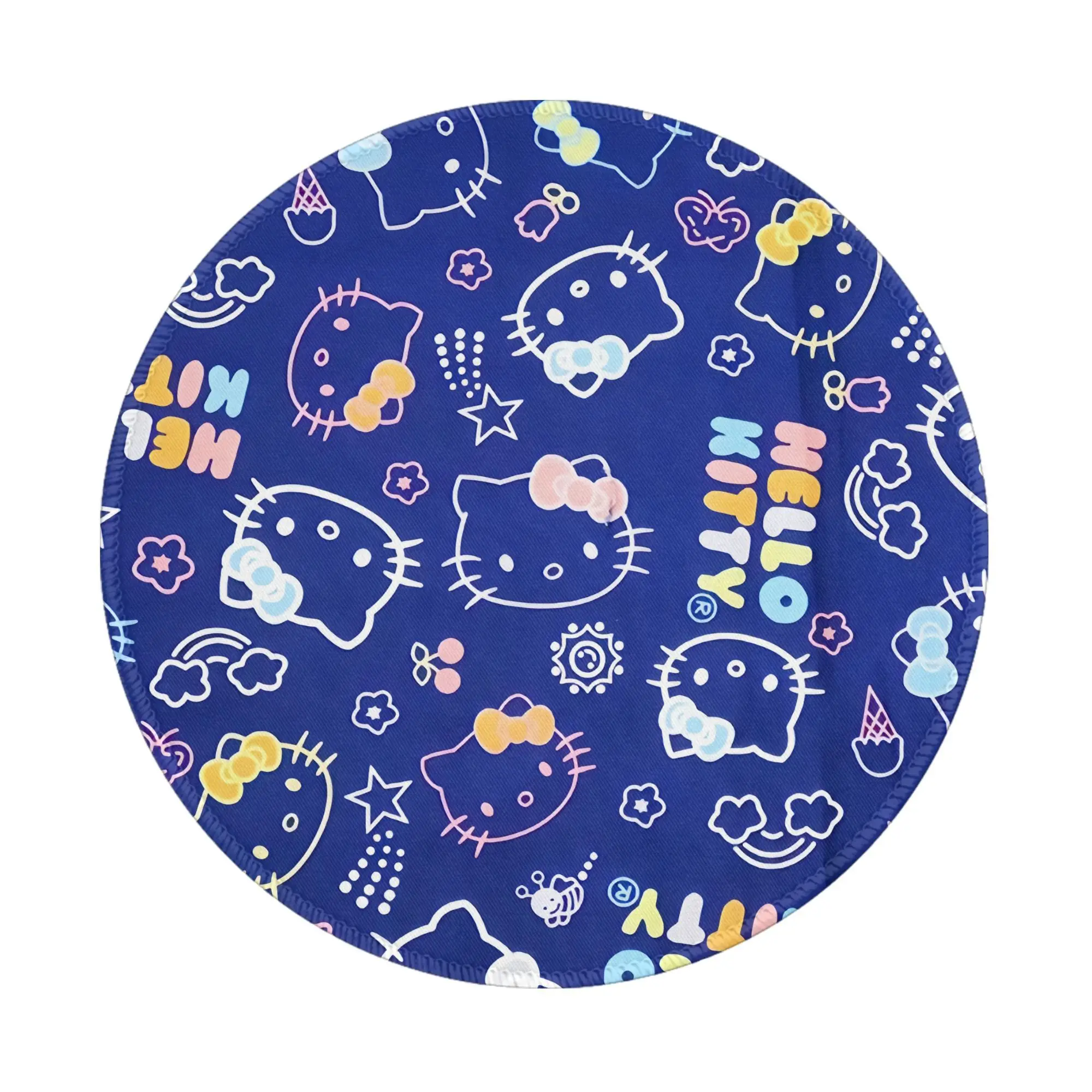 

Hello Kitty Round Mini Mouse Pad Rug Anti-slip Mat Desktop 8in Game Computer Mat Gaming Rubber Mouse Mat