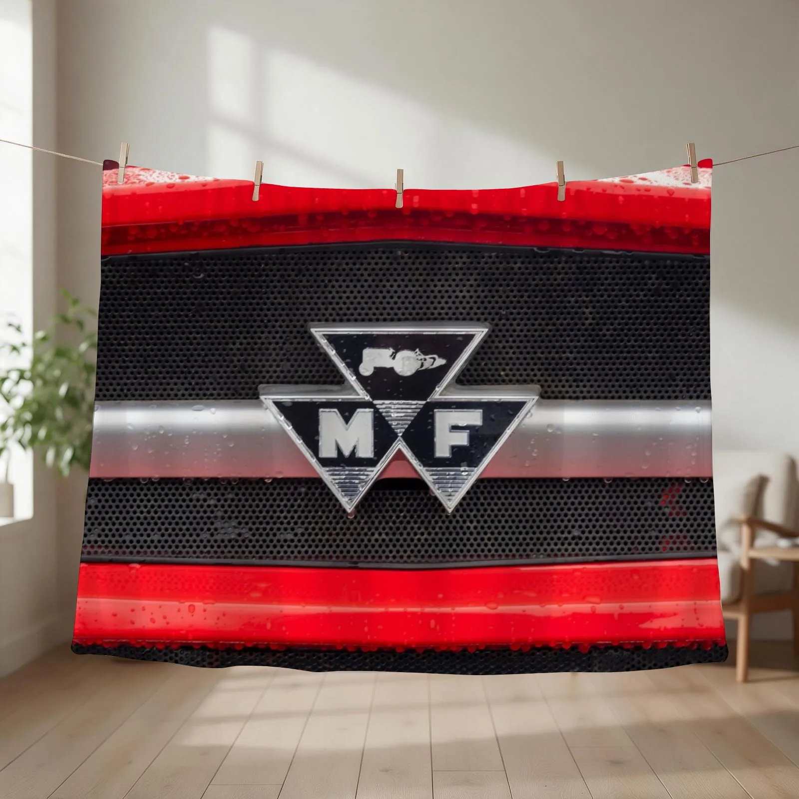 Vintage Massey Ferguson badge Throw Blanket couch cozy soft plush fuzzy picnic outdoor blanket