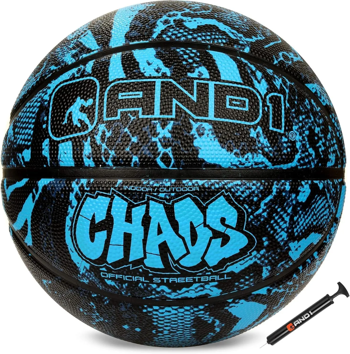 

Official Size 7 Basketball (29.5") - Indoor Outdoor Rubber Ball with Deep Channels for Superior Grip & Control, Includes Pump