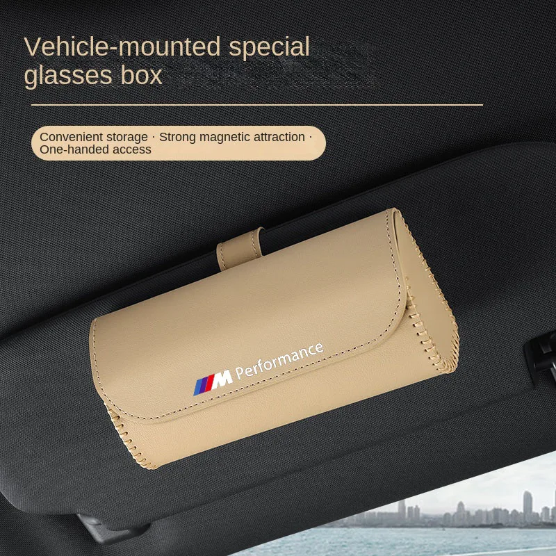 

Car Sun Visor Glasses Storage Box Sunglasses Holder Organizer For BMW M E34 E36 E60 E90 E46 E39 E70 F10 F20 F30 X5 X6 X1 M3 M5