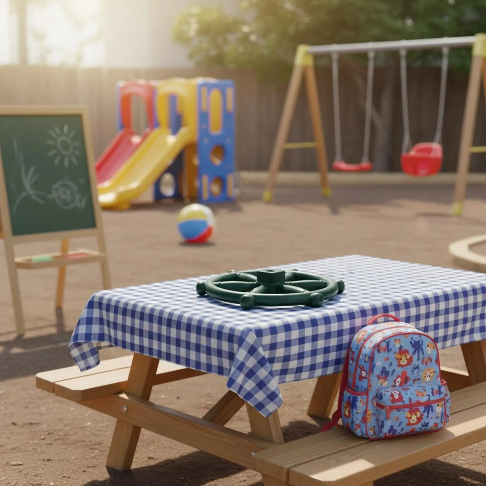 

Plastic Steering Wheel Toy Easy to Install Kids Ship Wheel Outdoor Use Safe Rounded Design for Preschoolers, Kindergarten