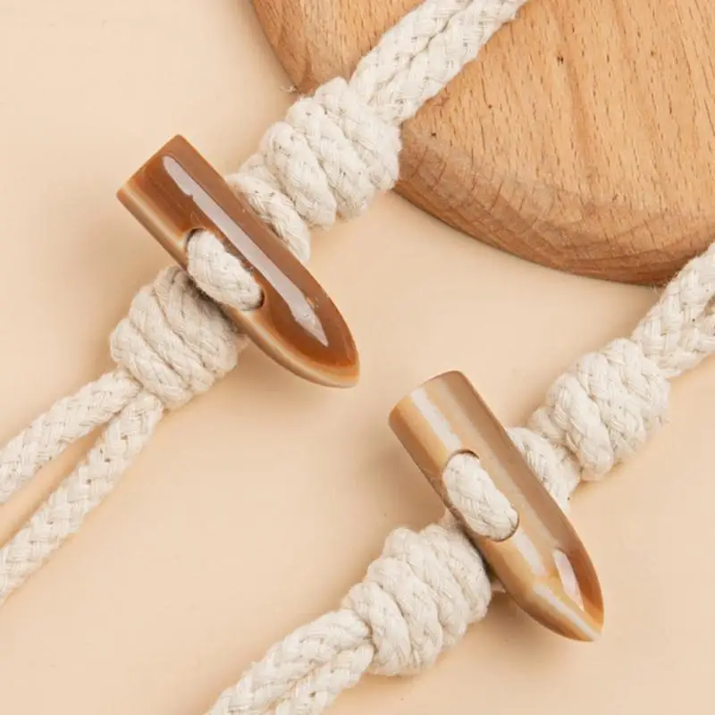 

39BD Elegant Horn Button for Chinese Traditional Clothing Handcraft Accessories