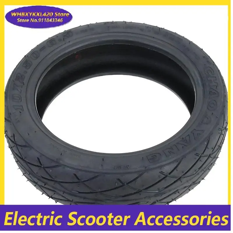 تشاويانغ 10x2.70-6.5 إطارات دون أنابيب 10x2.50-6.5 إطار مفرغ مع صمام ل سكوتر كهربائي 10 بوصة ملحقات عجلة هوائية #4