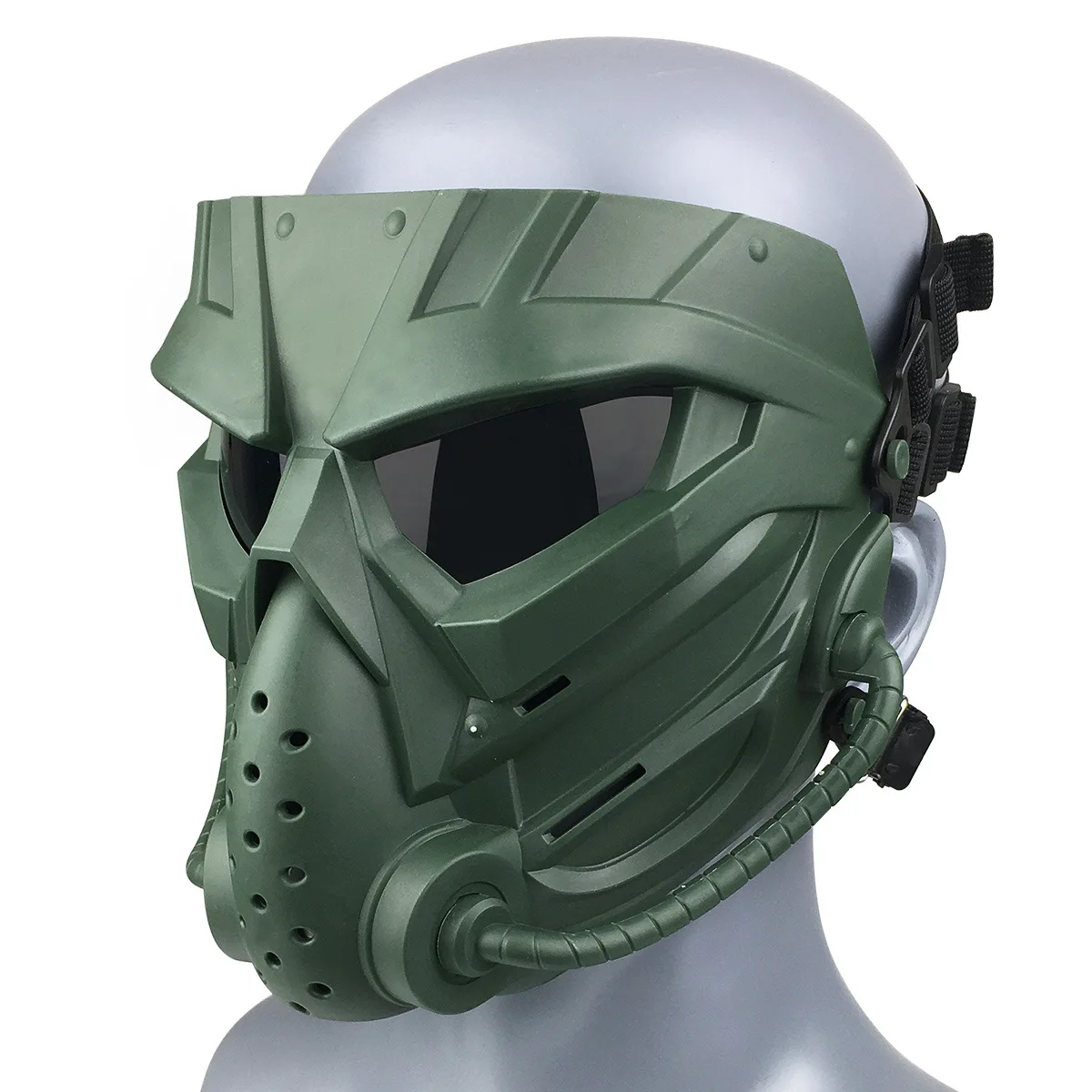 

Outdoor Riding Mask, Wear-Resistant Tactical CS Cosplay Halloween Full Face Masks with Anti-Fog Lenses