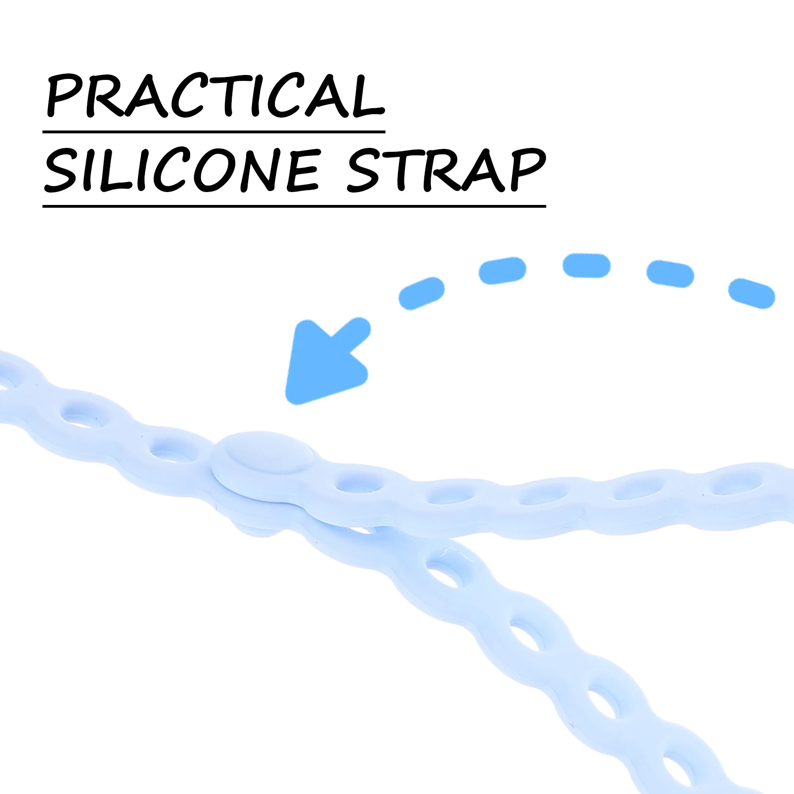 

3pcs Silicone Straps Practical DIY Bracelets Flexible Material Secure Fastening Portable Adjustable Item Packing Tie Cable Tying