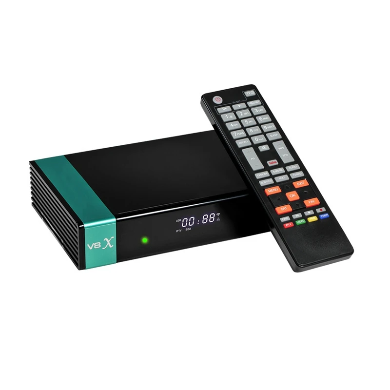 

V8X DVB-S/S2/S2X Digital Satellite Receiver Full HD 1080P HEVC Built-in WiFi Support CA Card TV Receiver 2.4G WIFI (EU)