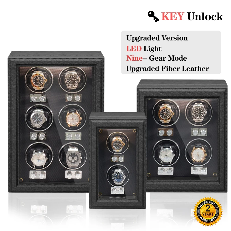 Luxury Brand Wood Watch Winder High-End 4 Slot Automatic Watches Box with Mabuchi Moto Watch Cabinet Clock Storage Box