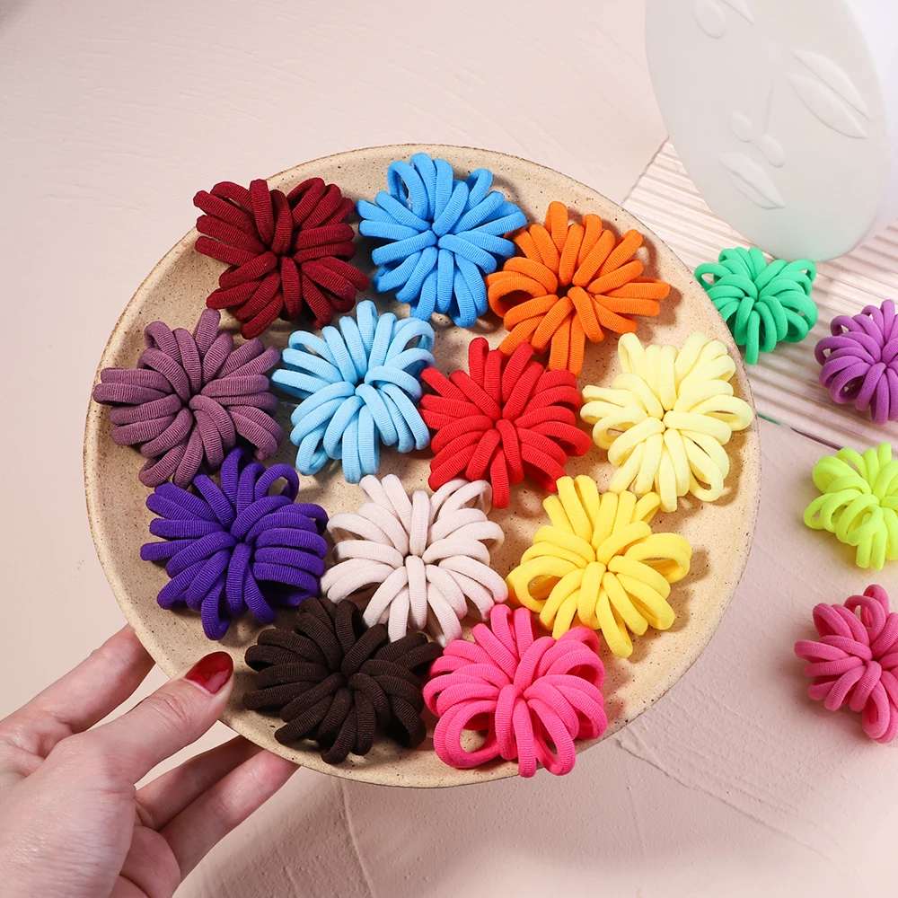 

20Pcs/lot Colorful Elastic Hair Bands Girls Nylon Headband Kids Rubber Band Ponytail Holder Scrunchie Ornaments Hair Accessories