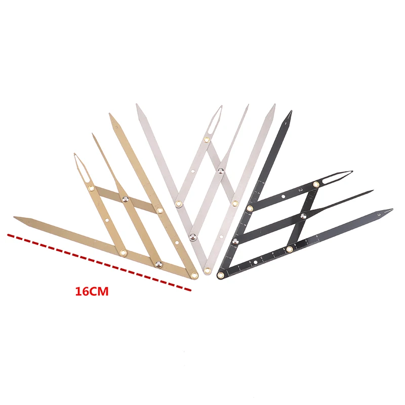 1pcs Golden Ratio Sliding Ruler Adjustable Measuring Stainless Steel Eyebrow Shaping Symmetrical Tool Caliper Makeup Portable