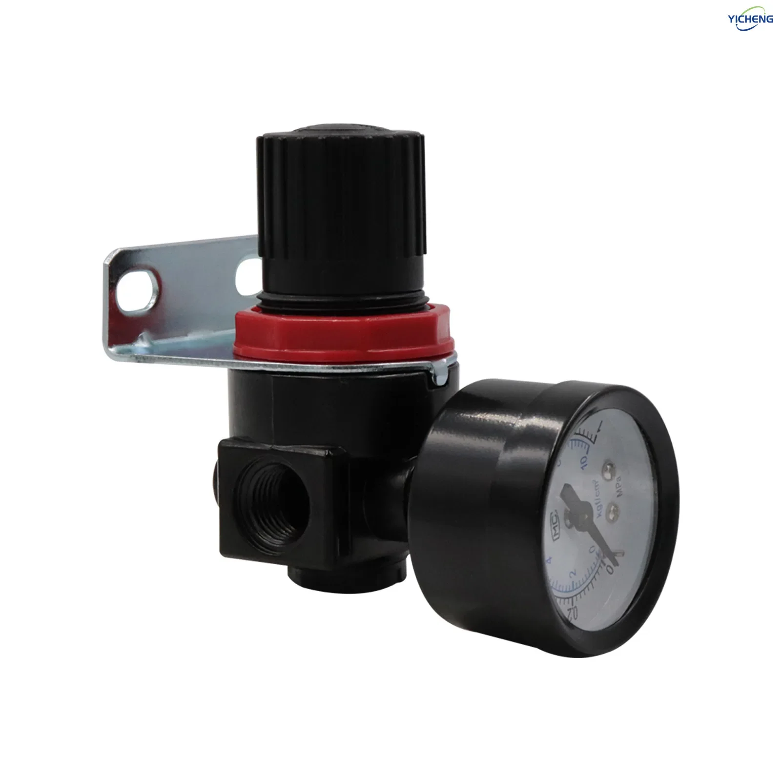 AR2000 Kit mini regulador de pressão de 1/4" para sistemas de ar comprimido, ajuste de 0,05 a 0,95 MPa