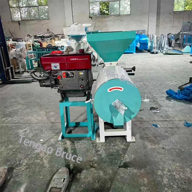 GGB-300B Die sel Model Maize Shelling Machine Corn Grits Making Machine Corn Grinding Mill 22HP Corn Flour Mill Grain Mill