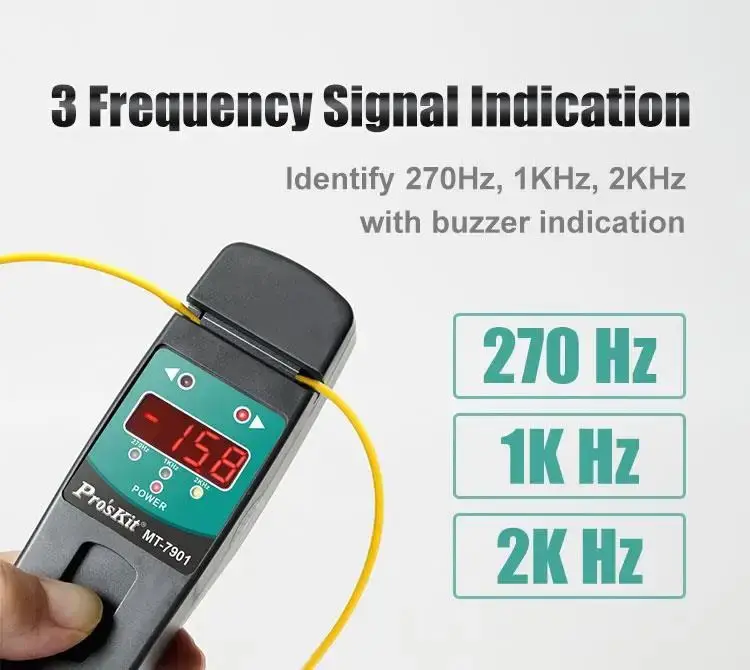 Pro'sKit MT-7901-C Optical fiber signal recognition instrument Rapid direction identification finder all-round test instrument