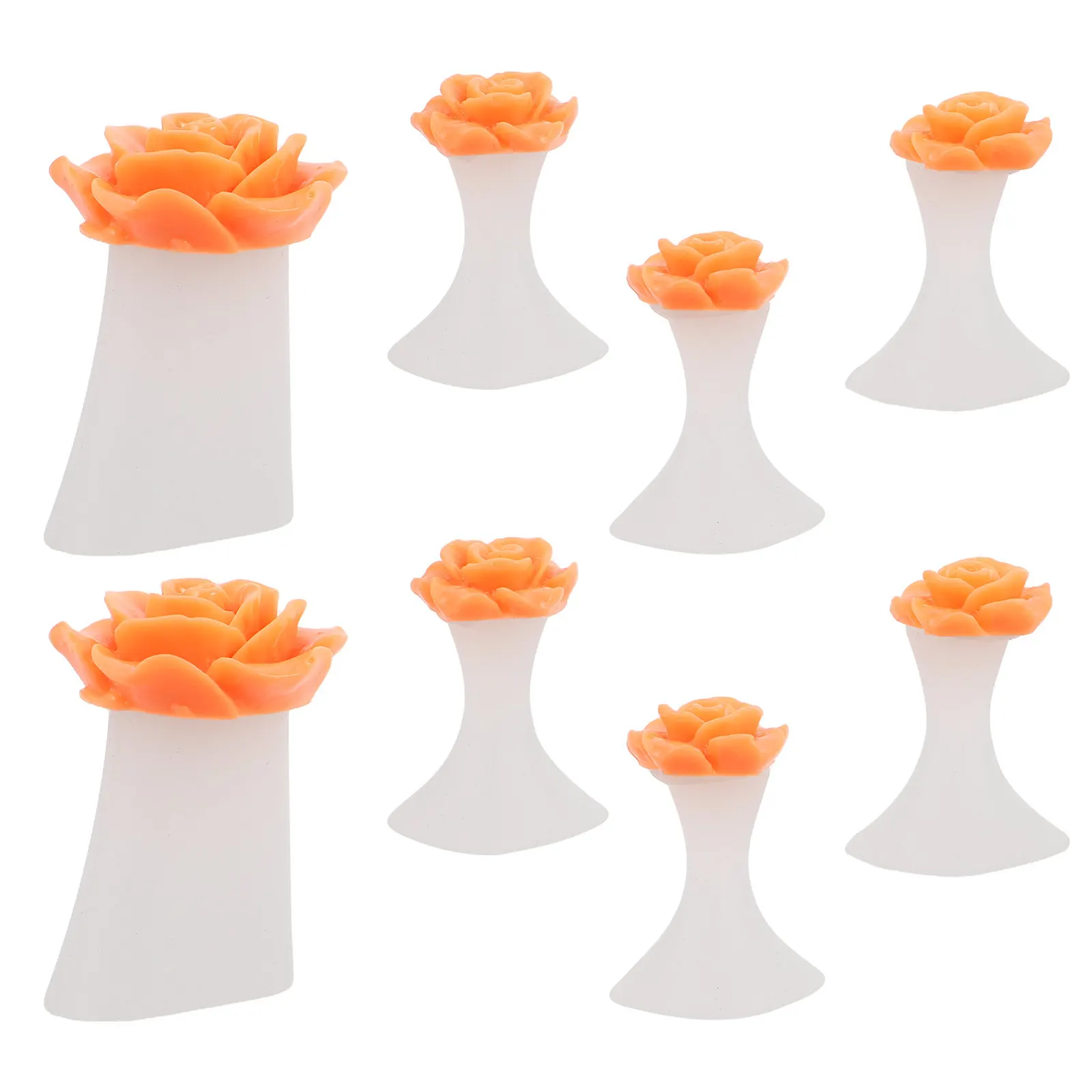 

8Pcs Silicone Toe Separators Rose Flower Design Soft Comfortable Pedicure Toe Spacers Toenail Divider Manicure Nail Art