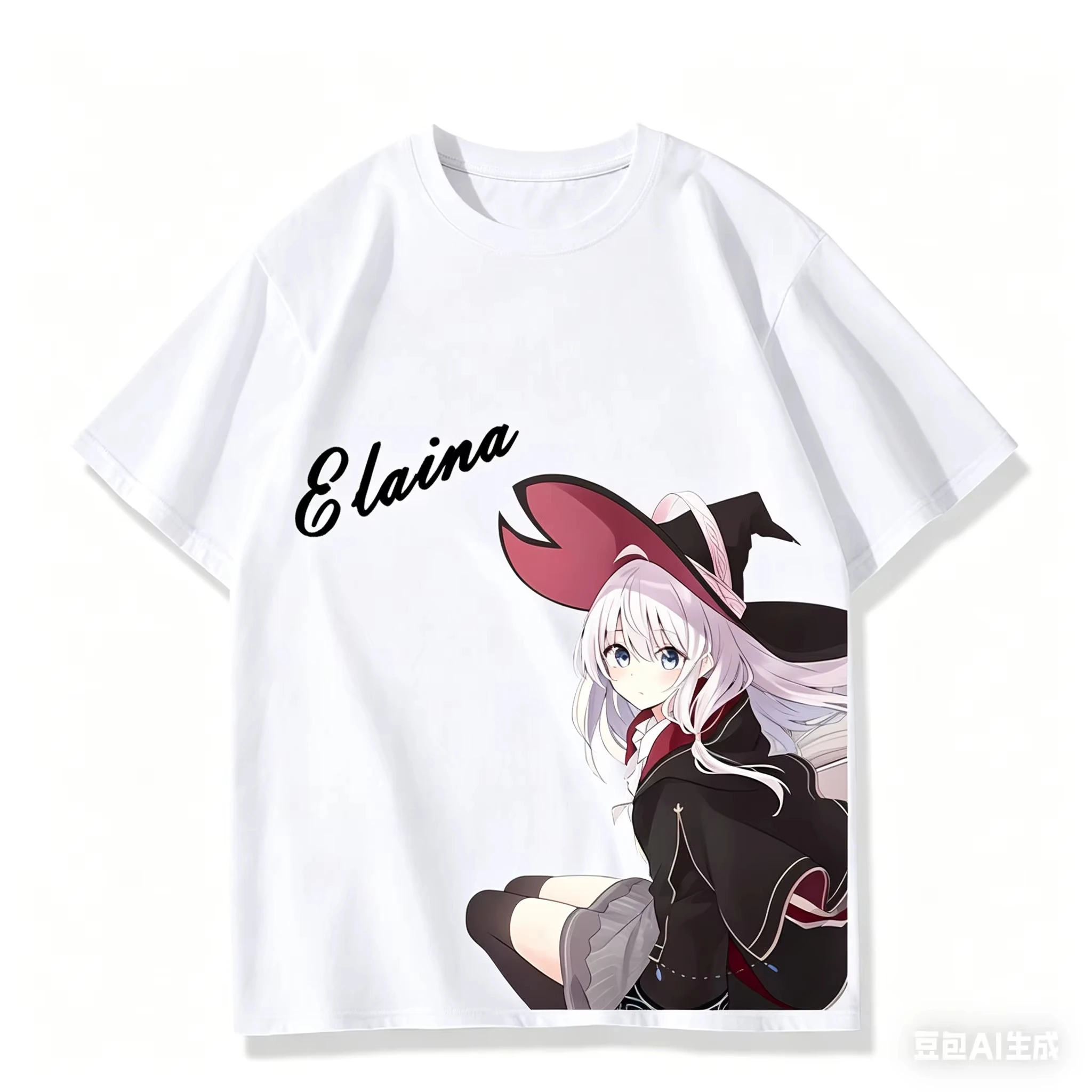 2026 Wandering Witch The Journey of Elaina T-shirt personality Clothes New Model Anime T-shirt clothing Streetwear - view 3