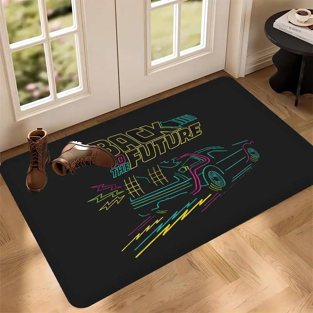 Movie B-Back To The Future Floor Mat Cheaper Anti-slip Modern Living Room Balcony Printed Bedside Mats