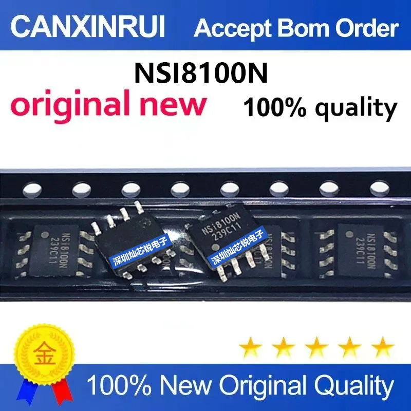 (5-100pieces)Brand New Original NSI8100N SMD SOP8 High-Reliability 2-Channel I2C Bidirectional Digital Isolator