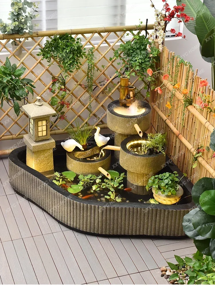 Floor Water Fountain Decoration Fish Pond Garden Landscape Courtyard Villa Layout Terrace تحف كبيره للمنزل  decoration