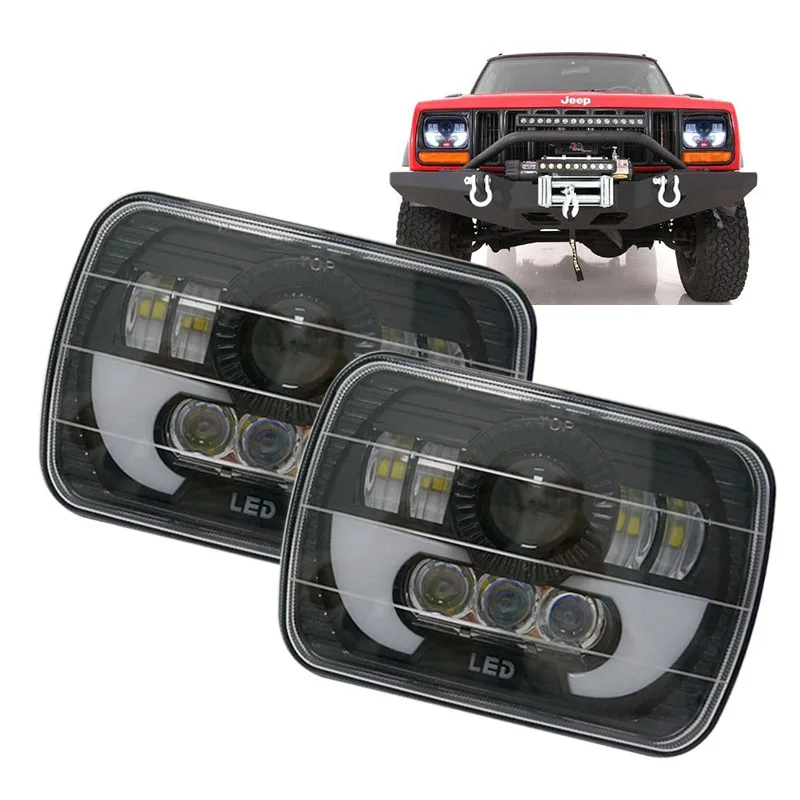 

For Jeep Cherokee XJ Dodge Van Toyota Pickup Nissan 240SX H6052/53 H6054/LL 5X7 Headlights Rectangular led 7'' Projector Headlam