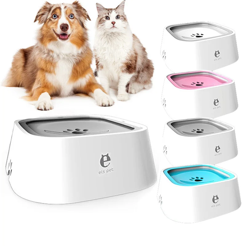 Dog Bowl Floating Bowl Water Drinker Not Wet Mouth Splash Water Cats Dogs Bowl Anti-Overflow Water Dispenser Portable Pet Bowl