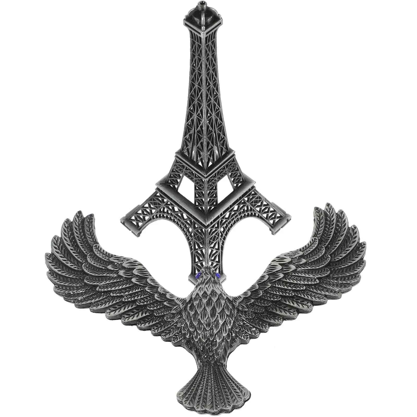 1Set Balancing Bird Alloy Ornament Eiffel Tower Style Gravity Desktop Decor for Home Office Desk Shelf Bedroom Tabletop