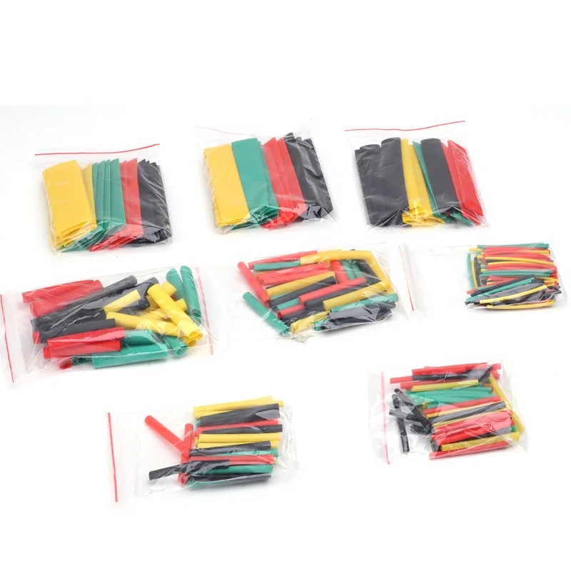 328PCS heat shrinkable tube insulation sleeve flame retardant 2: 1 electrician household wiring color heat shrinkable tube
