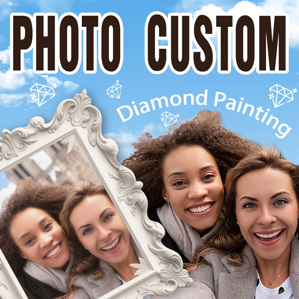 

PhotoCustom Diy Hobby Алмазная картина Набор Ваш собственный персонализированный фото Вышивка крестиком Настенный декор Diy Подарок