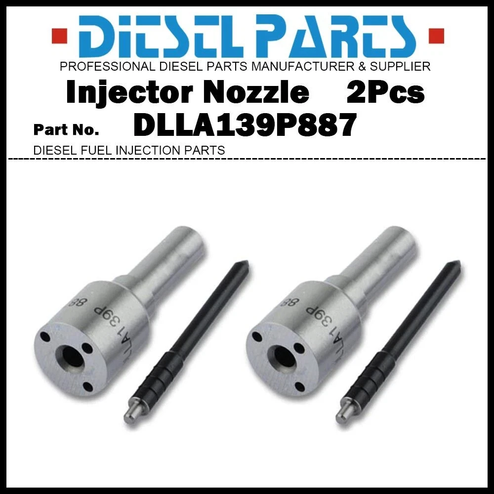 2Pcs Injector Nozzle DLLA139P887 for John Deere 4045T 6068T 095000-6492 RE529118