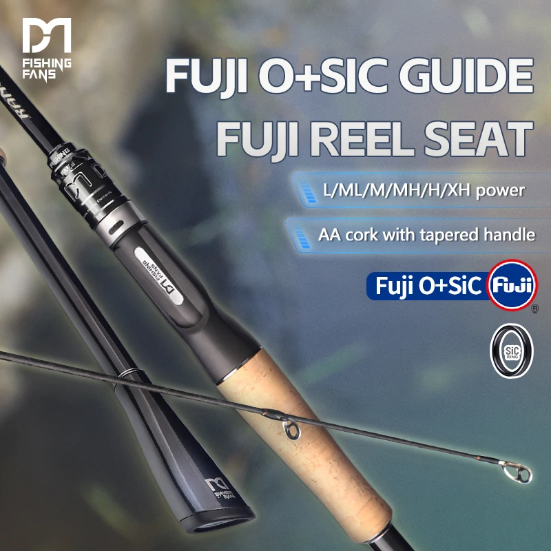 

Удочка FISHINGFANS 1.98м 2.04м 2.13м 2.28м 2.43м L ML M MH H XH POWER для любых водоемов, с кольцами FUJI O, катушкодержателем FUJI, пробковой рукояткой