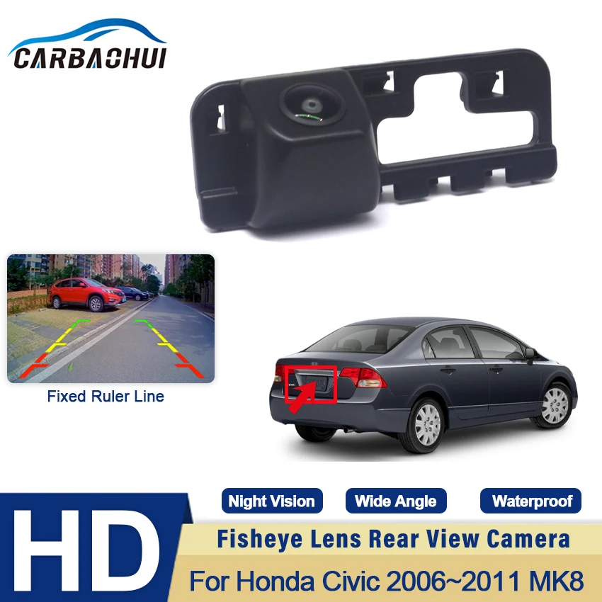 

170 Degree HD 1080x720P Rear View Camera For Honda Civic 2006 2007 2008 2009 2010 2011 MK8 Night Vision Parking Reverse Camera