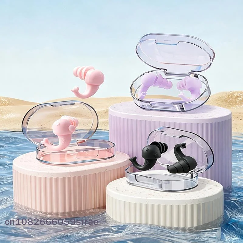 1 Pair Waterproof Swimming Ear Plugs 3 Layer Anti Noise Silicone Earplugs For Sleeping Diving Surf Soft Comfort Ear Protector