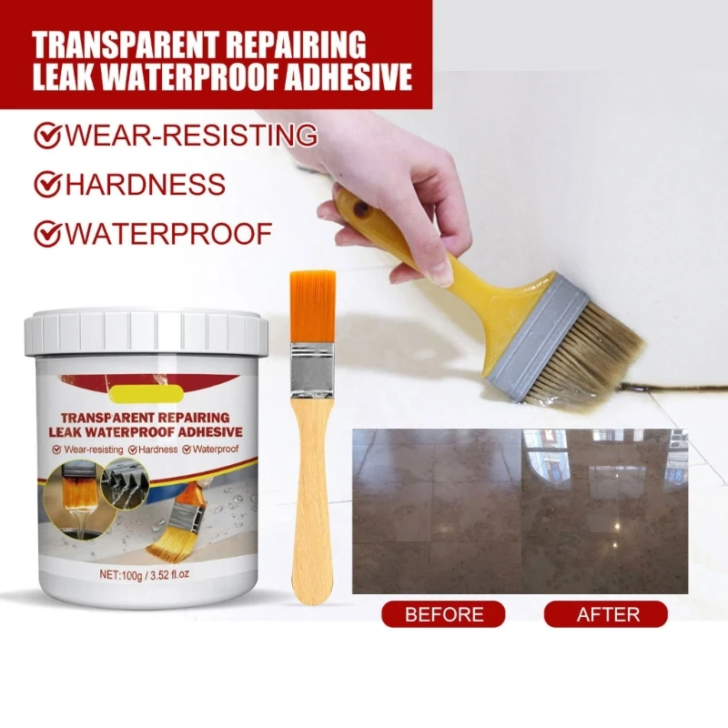 

Waterproof Sealant Efficiency Strong Adhesion Long Service Protections Water Barrier Sealant 100g for Home Repairs Dropship