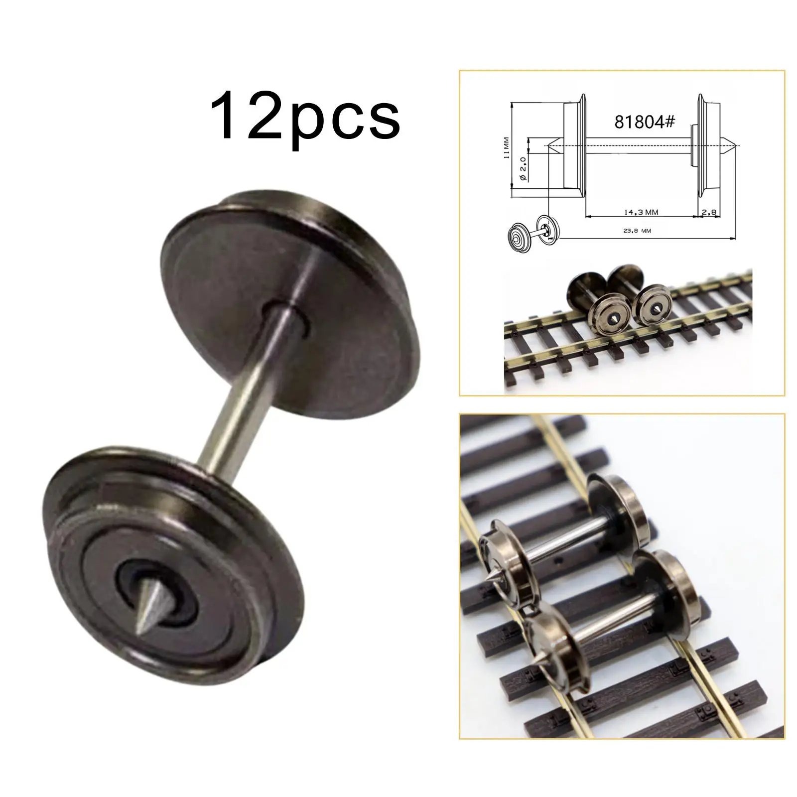 12 قطعة عجلات معدنية قطع غيار ملحقات قطار هواية لقطار نموذج 1:87 يمكنك صنعها بنفسك