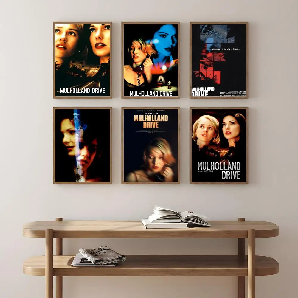Movies M-Mulholland D-Drive Poster HD Versatile Waterproof Wall Art Self-Adhesive Decor for Any Space Ideal Gift