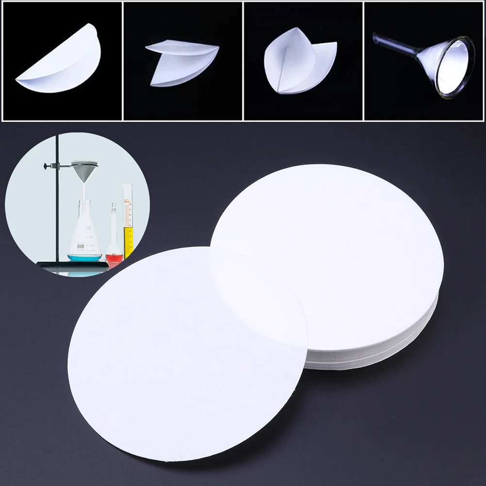 

200 Pcs Filter Qualitative Paper for Chemistry Lab Grade Funnel Experimental White Laboratory