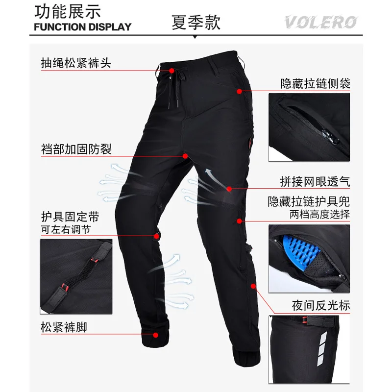 Wasserdichte Motorradhose, atmungsaktiv, elastisch, hohe Taille, Anti-Fall-Motohose, Herren-Motorradhose, abnehmbare Schutzausrüstung