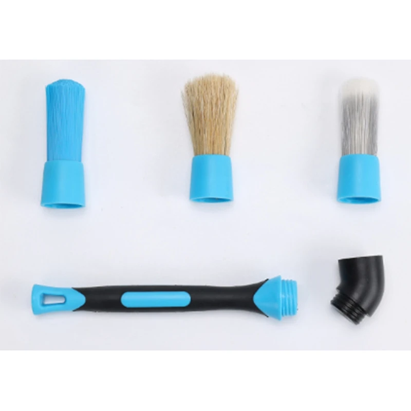 3Pcs Auto Detail Brush Kit Soft Car Detail Brushes For Cleaning Interior Upholstery, Air Vents, Wheels, Leather