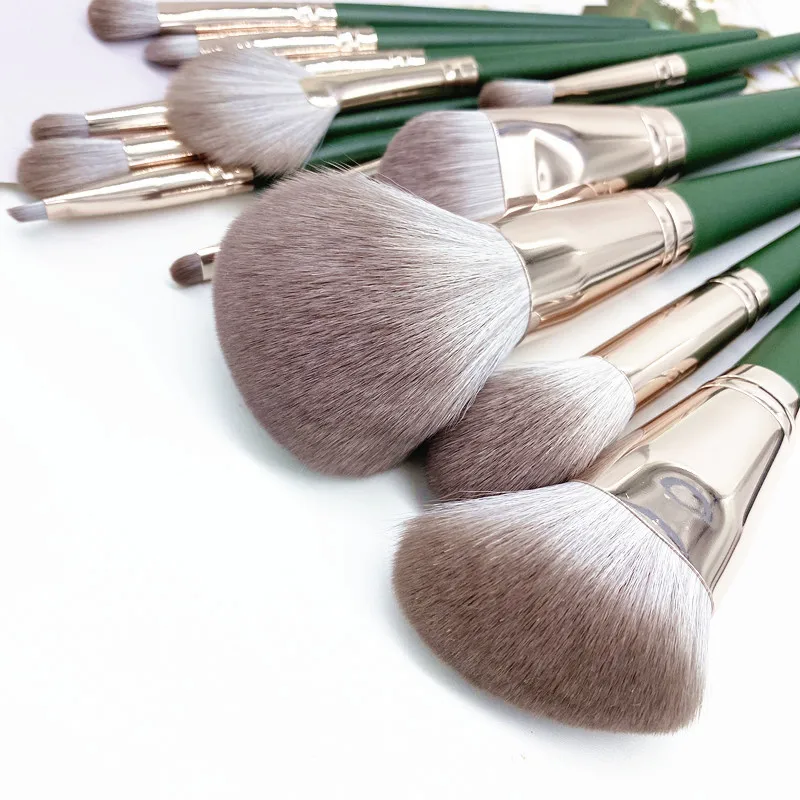 CALIYI 14Pcs Makeup Brushes Soft Makeup Tools Cosmetic Powder Eye Shadow Foundation Blush Blending Detail Eyebrow Lip Beauty