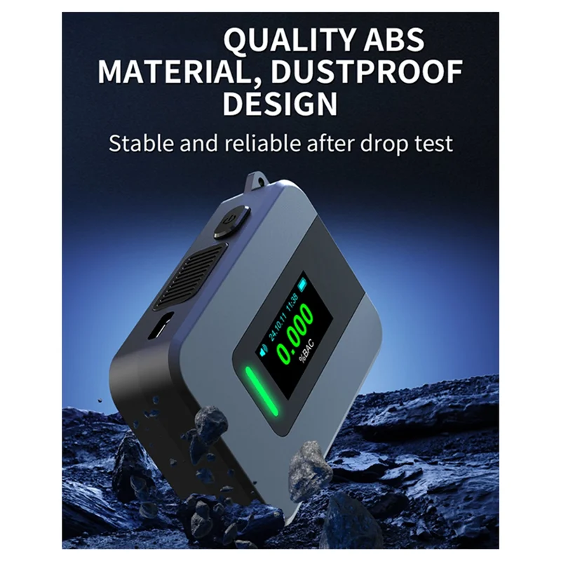 Classy-New D1000 Portable Electrochemical Alcohol Tester Voice Report Blowing Drunk Driving Alcohol Tester Alcohol Meter