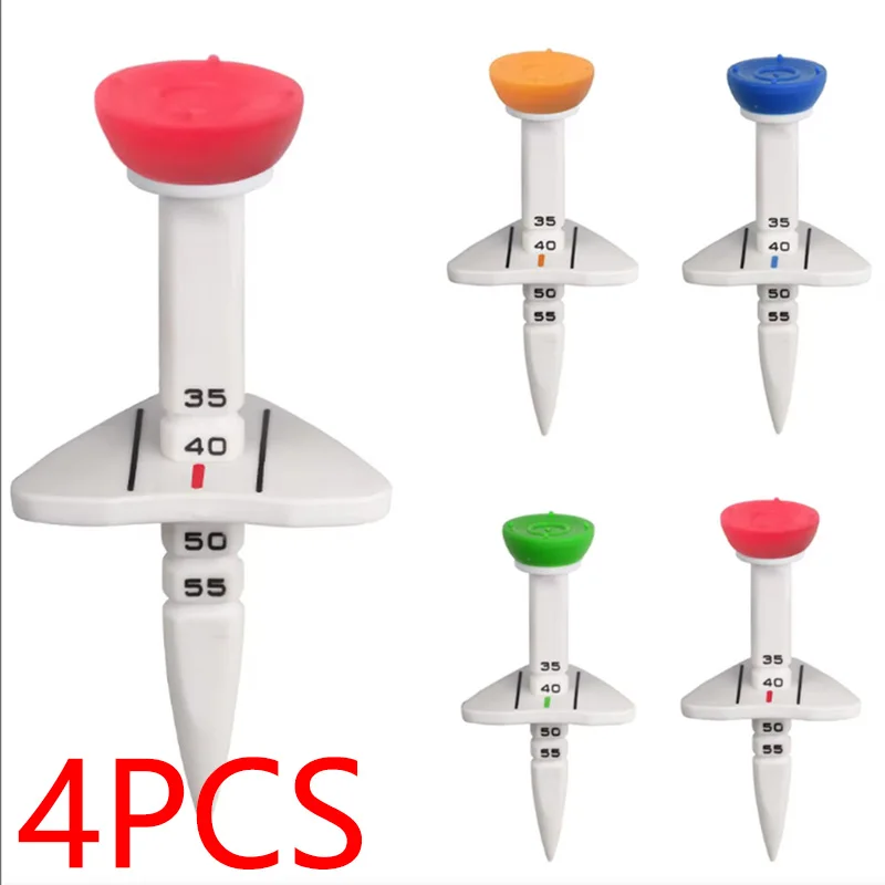 4 Pcs 33-55mm Adjustable-height Golf Tee Training Golf Accessories Golf Tees GEFQZ03