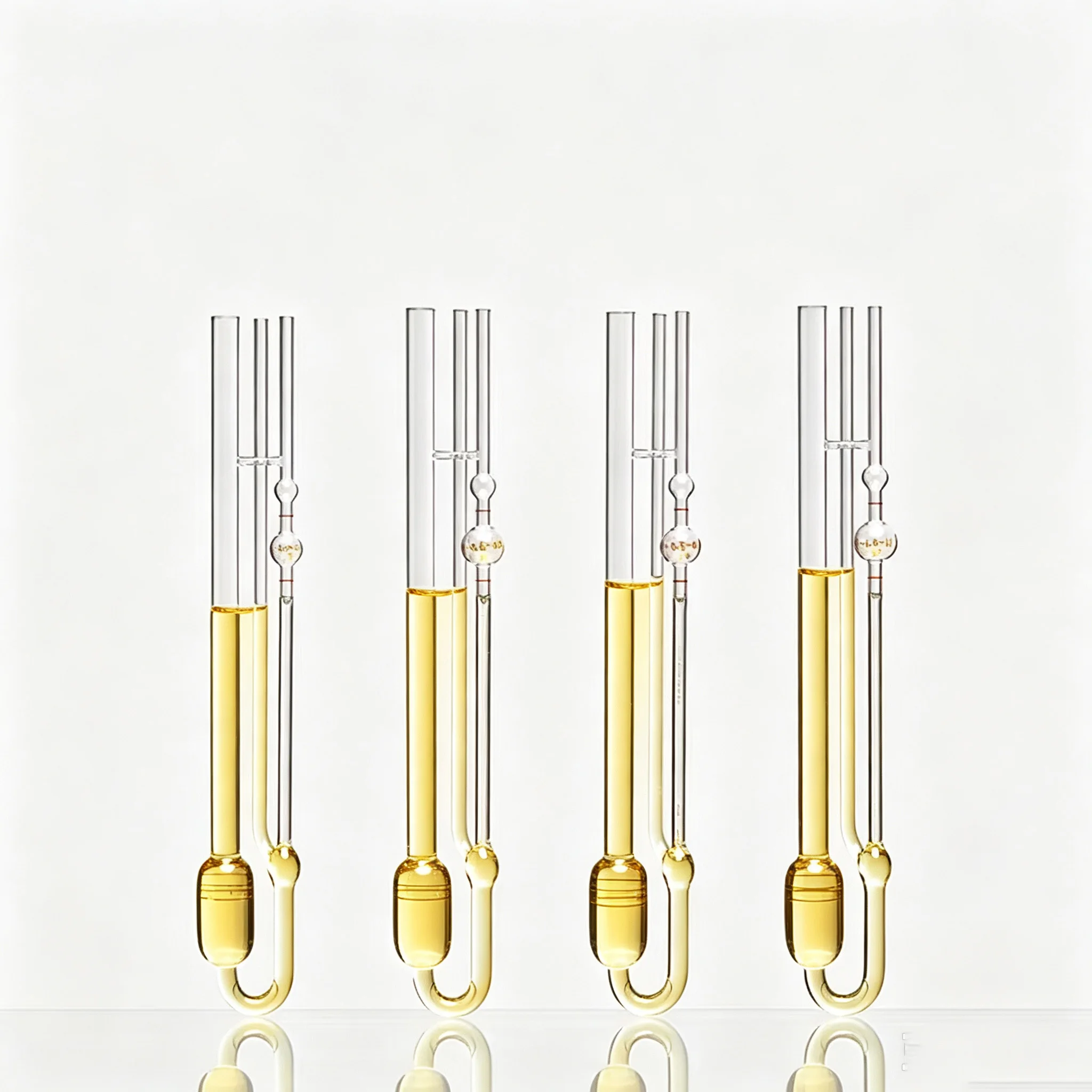 Ubbelohde Capillary Viscometer 1835 Type, Glass Device for Liquid Viscosity Coefficient Measurement in Laboratory Testing, 1/PK