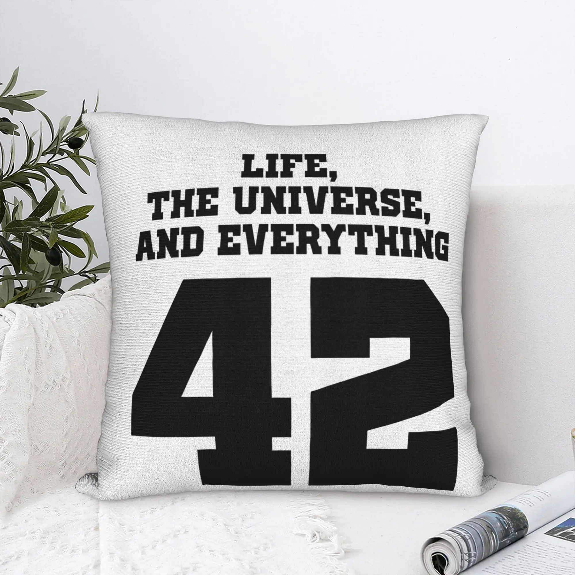 Life the Universe and Everything Jersey Square Pillow Cases Cushion Covers Awesome Decor Pillowcase for Living Room 45*45cm