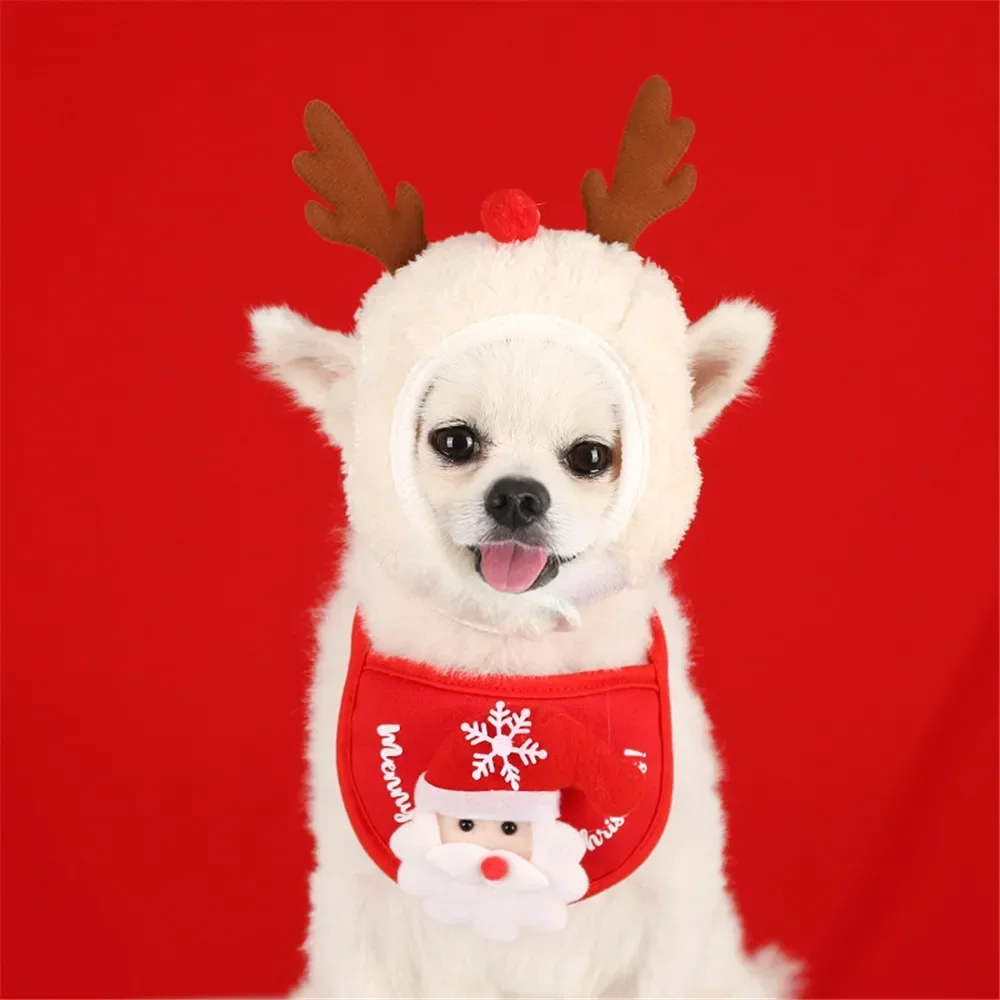 Bandana Santa Hat Dog Scarf Triangle Bibs Kerchief Dog Christmas Costume Outfit for Small Medium Large Dog for Christmas 2024New